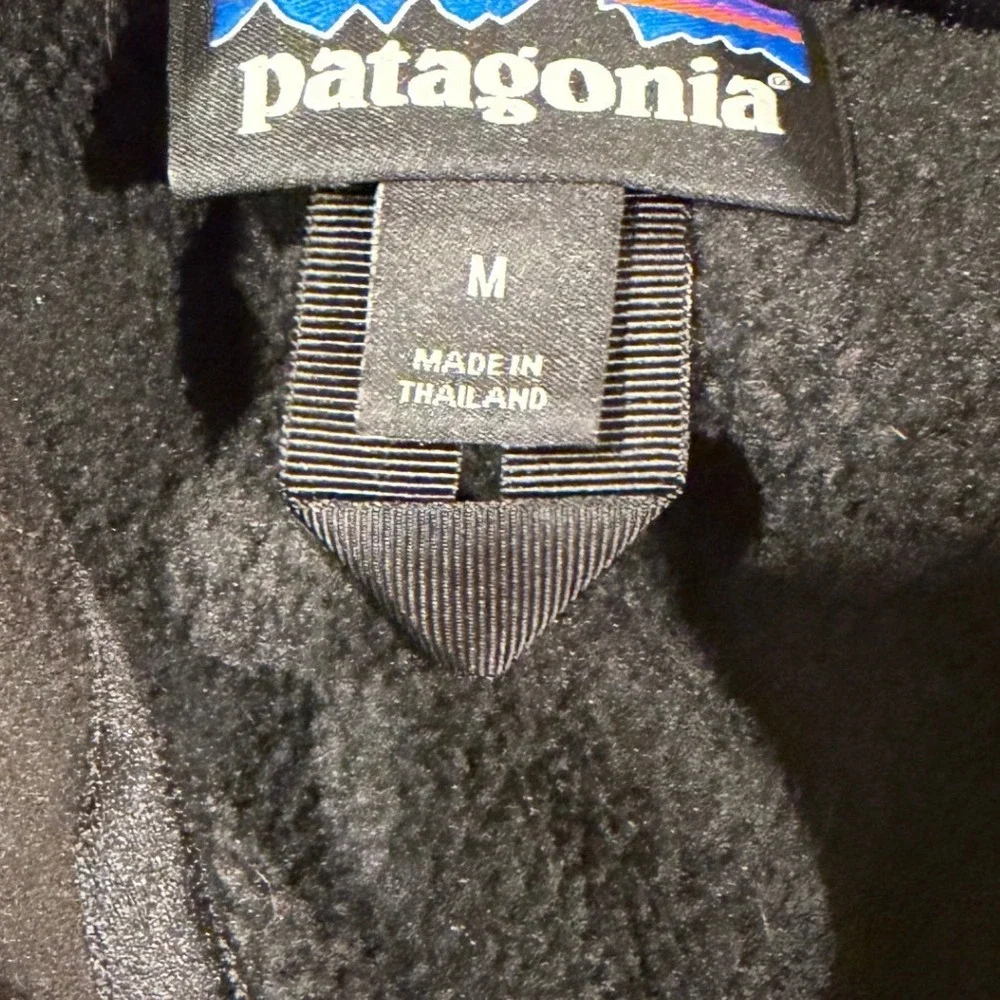 Patagonia Fleece Mens Medium Black Better Sweater Jacket Pullover 1/4 Zip Hiking